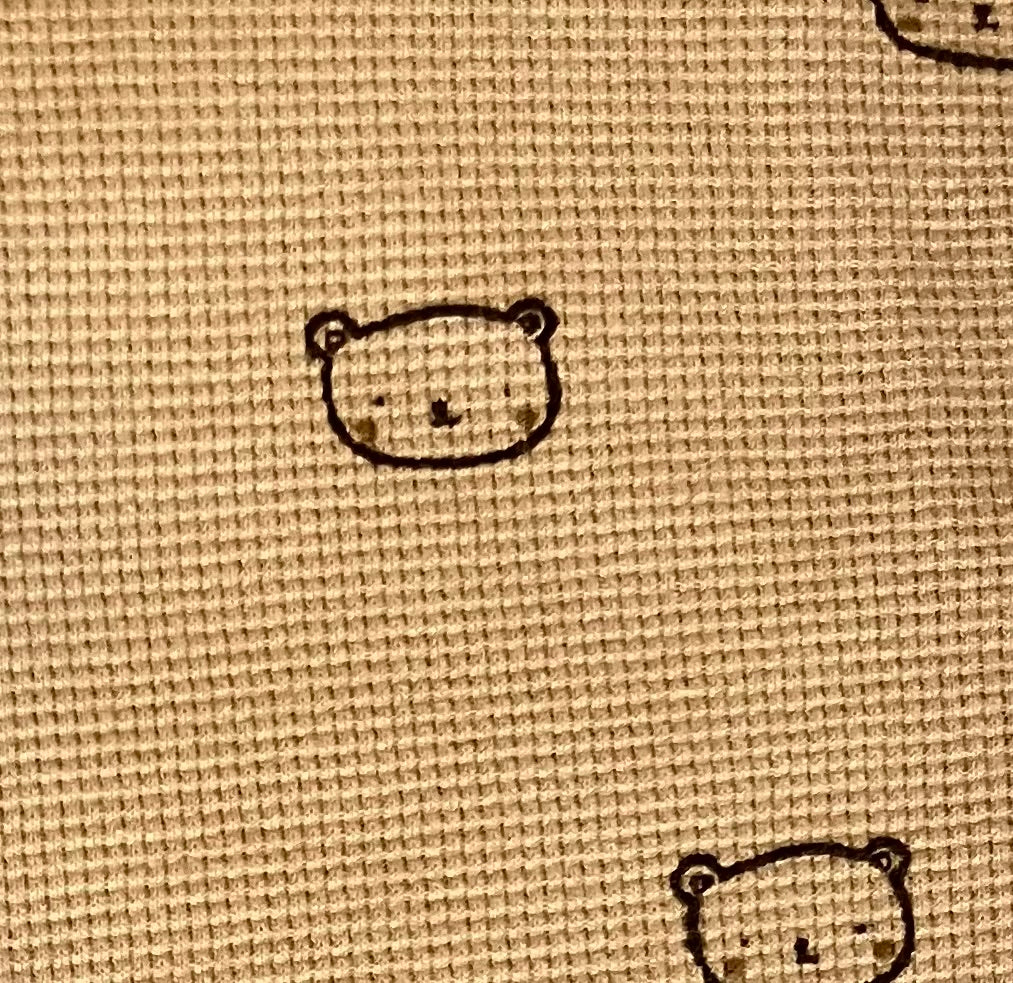 Cache-couche bulle en coton gaufré "Ourson"