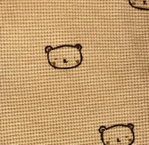 Cache-couche bulle en coton gaufré "Ourson"