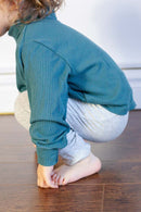 Chandail col roulé crop en bambou