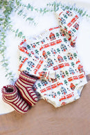 Cache-couche bulle en coton ouaté de Noël