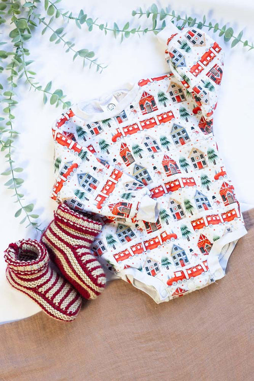 Cache-couche bulle en coton ouaté de Noël