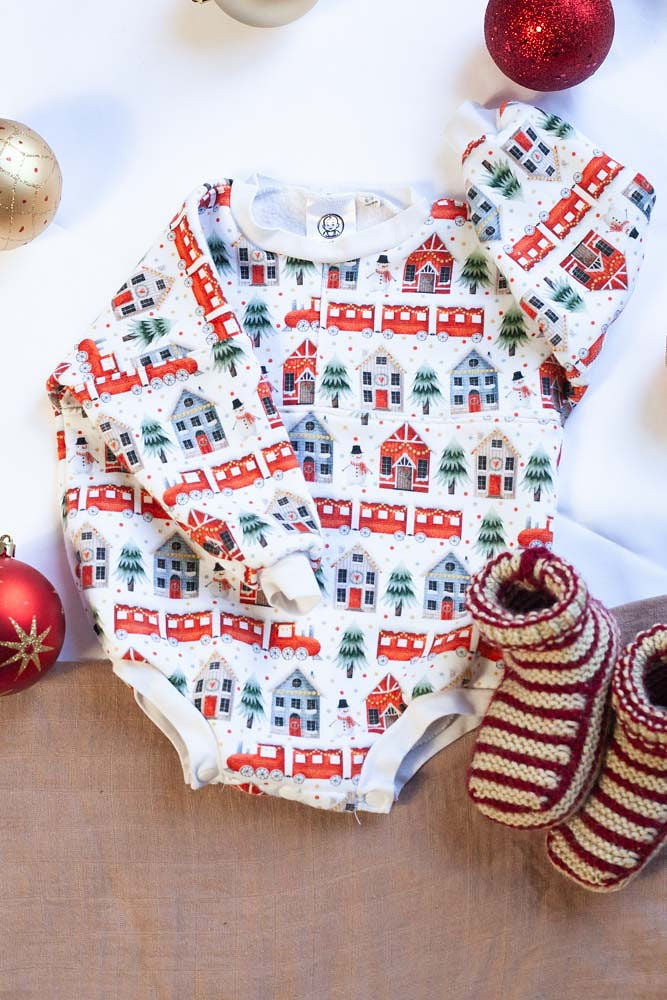 Cache-couche bulle en coton ouaté de Noël